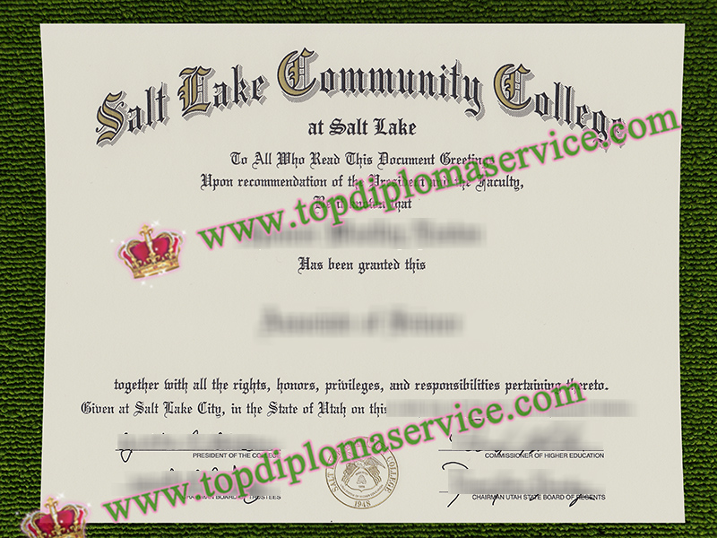 Salt Lake Community College diploma, Salt Lake Community College degree,