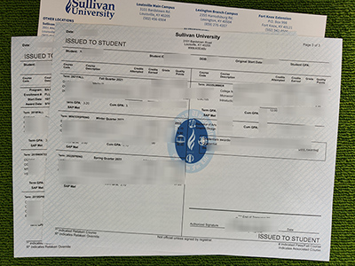 Sullivan University transcript, Sullivan University certificate,