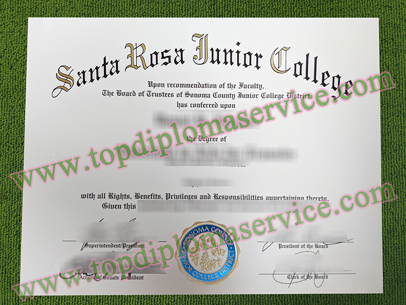 Santa Rosa Junior College diploma, SRJC associate degree,