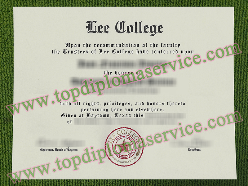 Lee College diploma, Lee College associate degree,