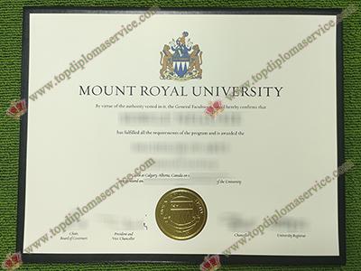 Mount Royal University diploma, Mount Royal University certificate,