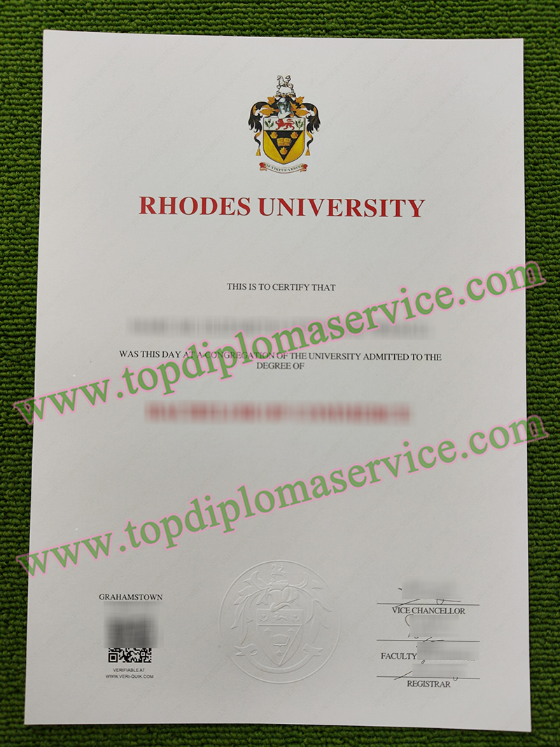 Rhodes University degree, Rhodes University fake diploma,