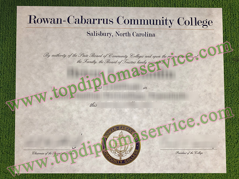 Rowan-Cabarrus Community College diploma, RCCC associate degree,