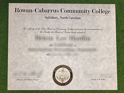 Rowan-Cabarrus Community College diploma, RCCC associate degree,