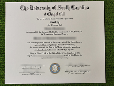 UNC-Chapel Hill diploma, University of North Carolina at Chapel Hill certificate,