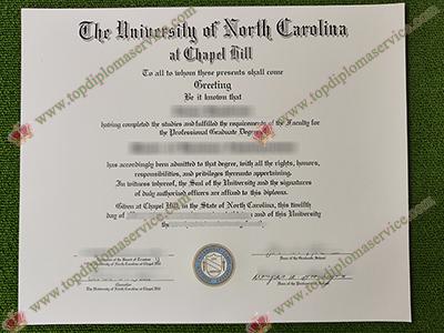 UNC-Chapel Hill diploma, University of North Carolina at Chapel Hill certificate,