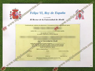 Universidad de Alcalá título, University of Alcalá certificate,