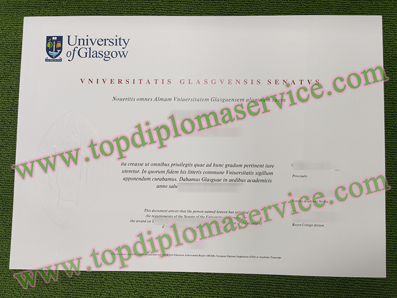 University of Glasgow degree, University of Glasgow certificate,