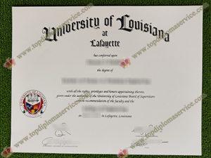 University of Louisiana at Lafayette diploma, University of Louisiana certificate,