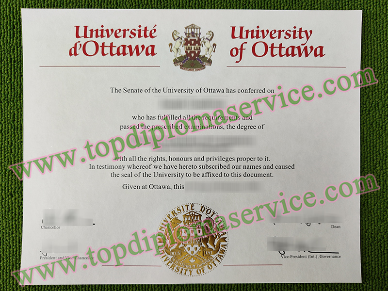 fake University of Ottawa diploma