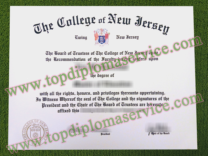 The College of New Jersey diploma, The College of New Jersey fake certificate,