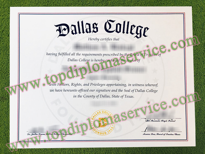 Dallas College diploma, Dallas College associate degree,