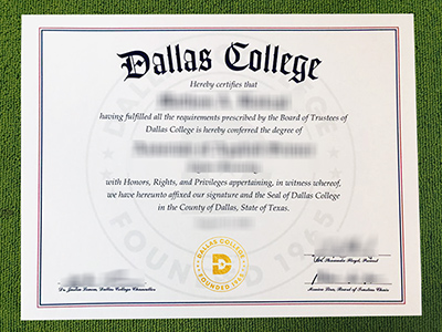 Dallas College diploma, Dallas College associate degree,