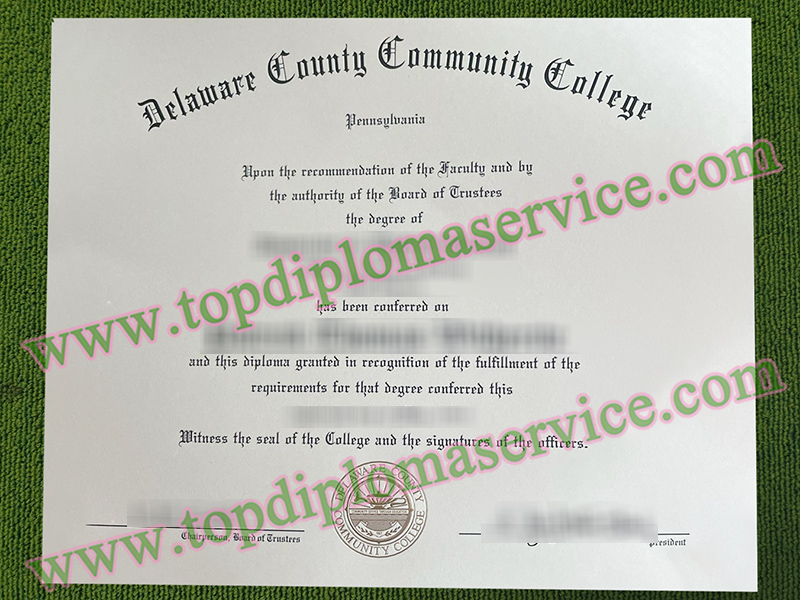 Delaware County Community College diploma, Delaware County Community College fake certificate,