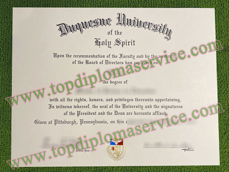 Duquesne University diploma, Duquesne University fake certificate,