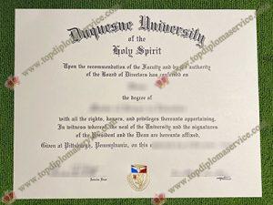 Duquesne University diploma, Duquesne University fake certificate,