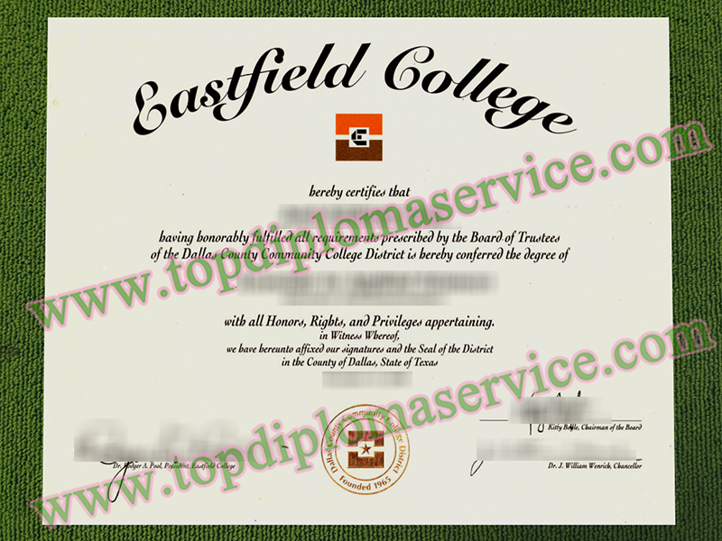 Eastfield College diploma, Eastfield College fake certificate,