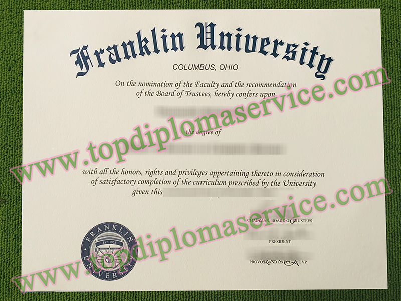 Franklin University diploma, Franklin University fake certificate,