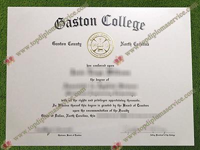 Gaston College fake diploma, Gaston College certificate,