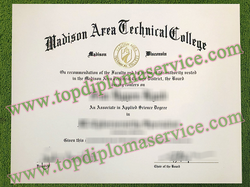 Madison Area Technical College diploma, Madison Area Technical College fake certificate,