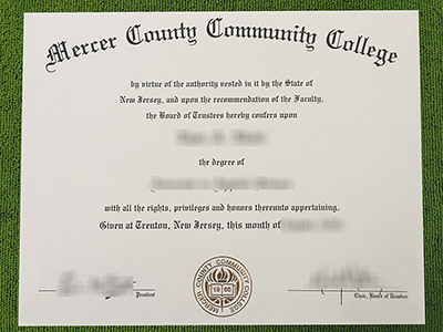 Mercer County Community College diploma, Mercer County Community College fake certificate,