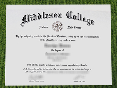 Middlesex College diploma, Middlesex College fake certificate,