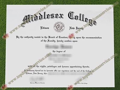 Middlesex College diploma, Middlesex College fake certificate,