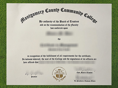 Montgomery County Community College diploma, Montgomery County Community College fake certificate,