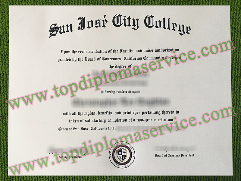 San José City College diploma, San José City College fake certificate,