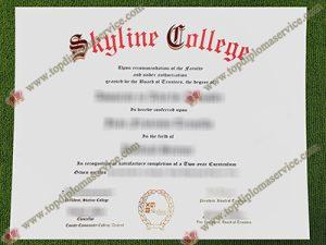 Skyline College diploma, Skyline College fake certificate,