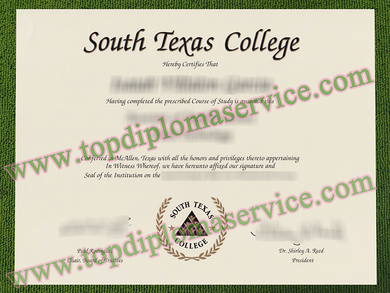 South Texas College diploma, South Texas College fake certificate,