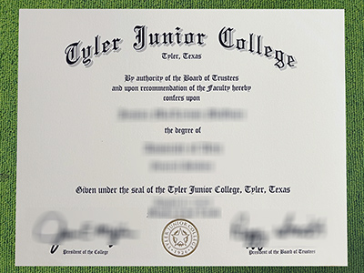 Tyler Junior College diploma, Tyler Junior College fake certificate,