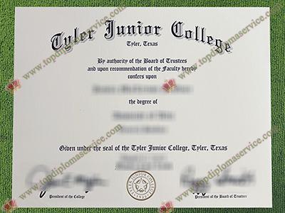 Tyler Junior College diploma, Tyler Junior College fake certificate,