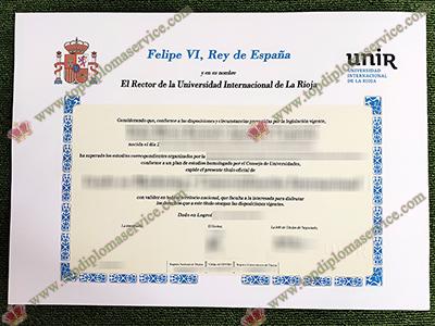 Universidad Internacional de La Rioja título, UNIR diploma,