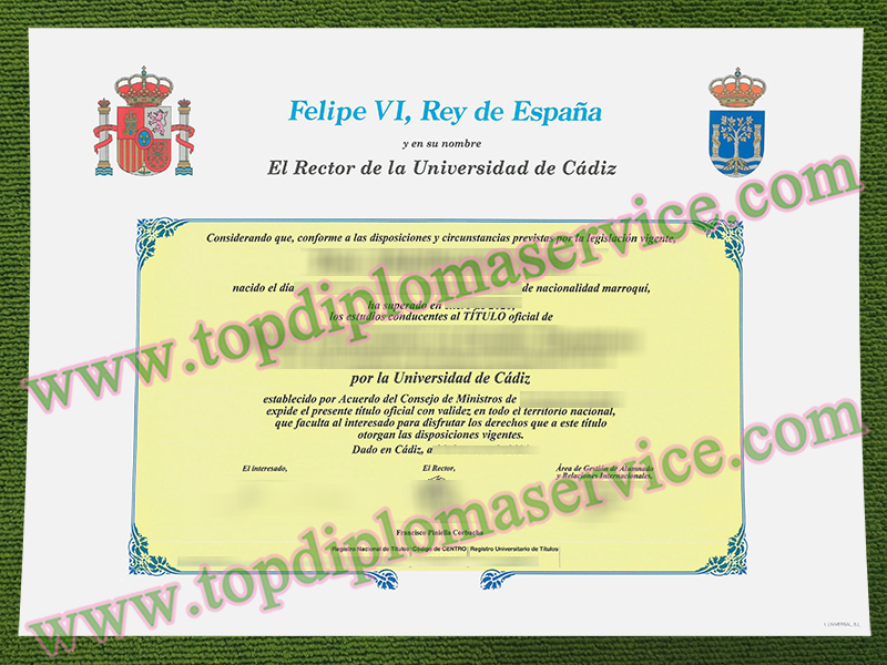 Universidad de Cádiz título, University of Cádiz diploma,