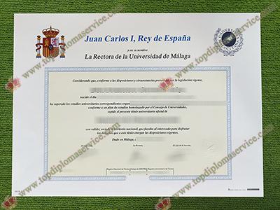 Universidad de Málaga título, University of Malaga diploma,