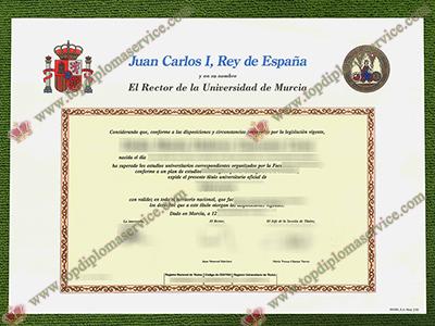 Universidad de Murcia título, University of Murcia diploma,