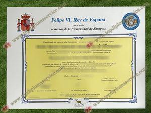 Universidad de Zaragoza título, University of Zaragoza diploma,