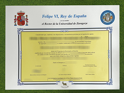 Universidad de Zaragoza título, University of Zaragoza diploma,