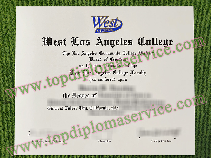 West Los Angeles College diploma, West Los Angeles College fake certificate,