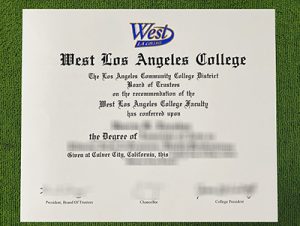 West Los Angeles College diploma, West Los Angeles College fake certificate,