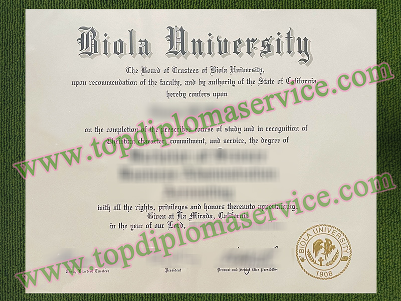 Biola University diploma, Biola University fake certificate,