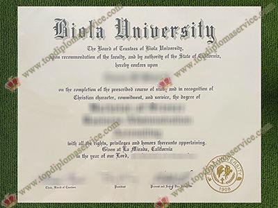 Biola University diploma, Biola University fake certificate,