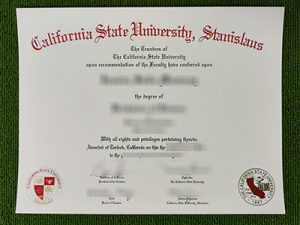 Stanislaus State diploma, California State University Stanislaus certificate,