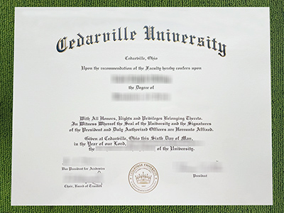 Cedarville University diploma