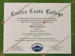 Contra Costa College fake diploma, Contra Costa College certificate,
