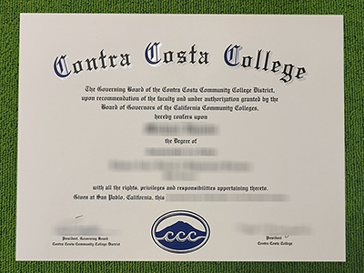 Contra Costa College fake diploma, Contra Costa College certificate,
