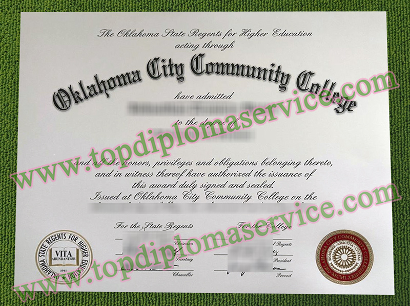 Oklahoma City Community College diploma, OCCC associate degree,