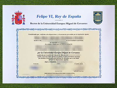 Universidad Europea Miguel de Cervantes título, Miguel de Cervantes European University diploma,