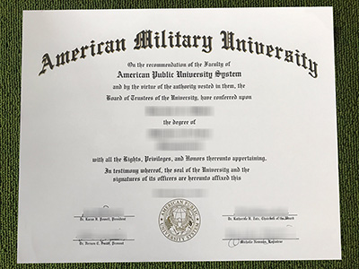 American Military University diploma, American Military University certificate,